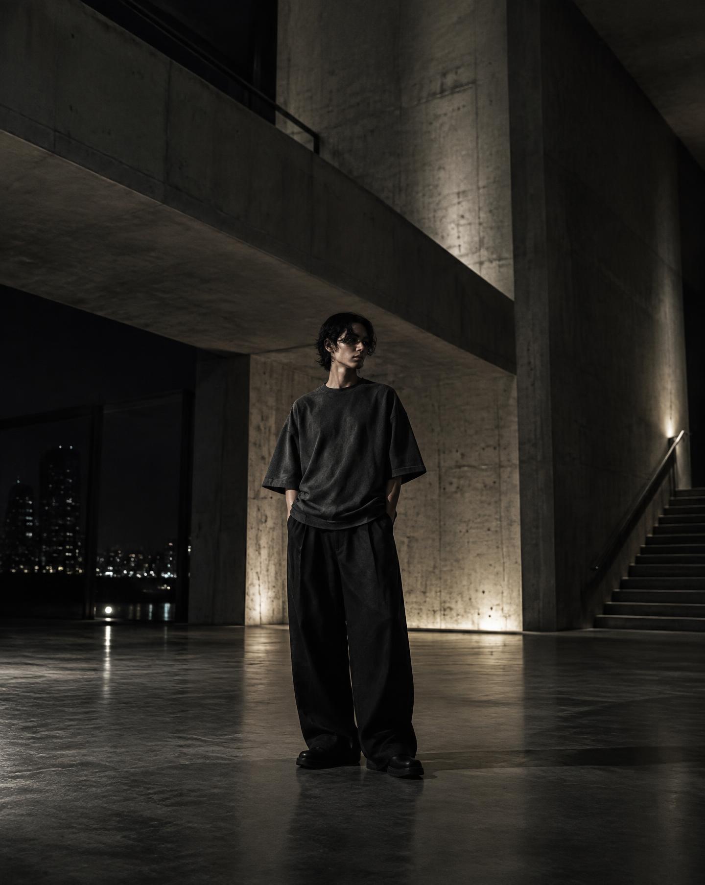 VALOIR campaign in a brutalist architectural space